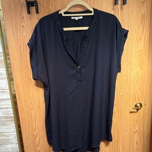 Elegant Navy Tunic Top